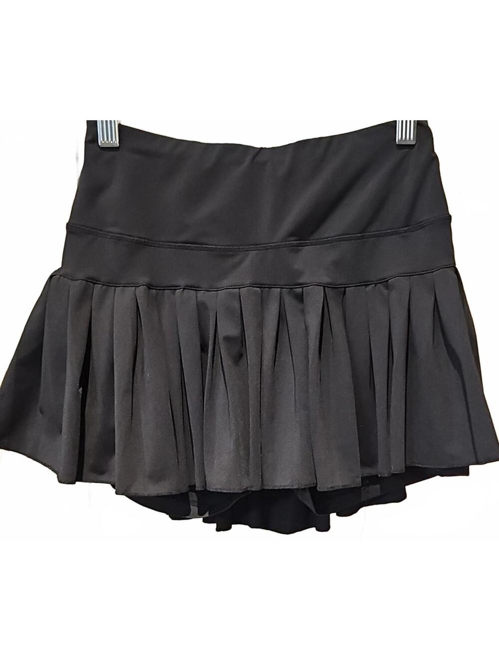GoldHinge Women’s Black Pleated Tennis Skirt Skort Size Large